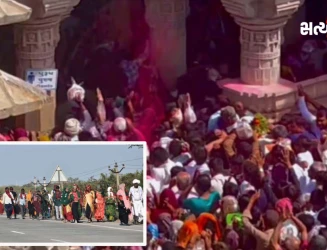 Dwarkadhish Templeમાં અબીલ-ગુલાલ અને ગુલાબની પાંખુડીઓથી રંગાયો ભક્તિમય માહોલ