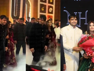 ગોલ્ડન બોય નીરજ ચોપરા અને ટેનિસ સ્ટાર હિમાની મોરના લગ્નનું ભવ્ય રિસેપ્શન