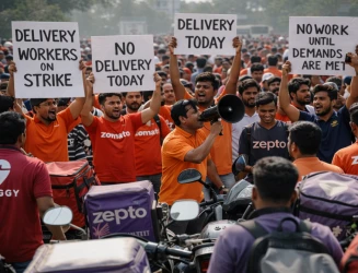 આજે ઓનલાઈન ઓર્ડર કરતા પહેલા વિચારજો; લાખો ગિગ વર્કર્સની હડતાળને કારણે ડિલિવરી સેવાઓ ઠપ્પ