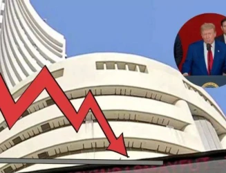 ટ્રમ્પની ટેરીફ ધમકીથી શેરબજારમાં ભારે અફડાતફડી, ગભરાટ વચ્ચે સેન્સેકસ 300 પોઇન્ટ તૂટ્યો મંદીમાં સરક્યું, રોકાણકારોમાં ચિંતા ફેલાઈ