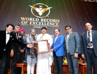 ગજાનન આશ્રમના પૂજ્ય વિજયભાઈ જોશીનું નિસ્વાર્થ સમાજસેવા બદલ આંતરરાષ્ટ્રીય સ્તરે ગૌરવસભર સન્માન