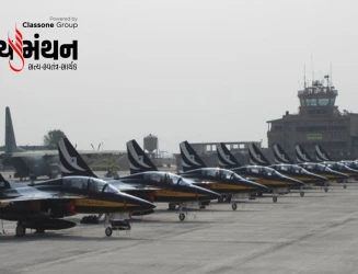 ભારતીય વાયુસેનાની સહાય સાથે વર્લ્ડ ડિફેન્સ શો માટે જતા દક્ષિણ કોરિયાના વિમાનો જામનગર પહોંચ્યા