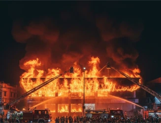 અમદાવાદના વિરાટનગરના કોમ્પ્લેક્સમાં ભીષણ આગ: અનેક દુકાનો ધગધગતી જ્વાળાઓની ઝપેટમાં, વિસ્તારમાં અફરાતફરી