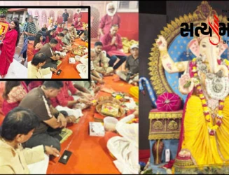 રાજકોટના સર્વેશ્વર ચોકમાં રજવાડી થીમ સાથે ગણપતિ મહોત્સવનો પ્રારંભ