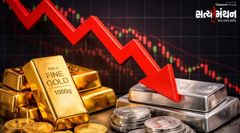 યુદ્ધના તણાવ વચ્ચે સોના-ચાંદીના ભાવમાં ભારે ઘટાડો, ચાંદી ₹4300 તૂટી અને સોનું ₹1,56,655 પર