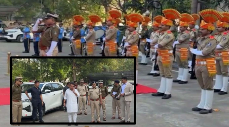 વાઇબ્રન્ટ સમિટની સમીક્ષા માટે હર્ષ સંઘવી રાજકોટમાં પહોંચ્યા, ગાર્ડ ઓફ ઓનરથી આપાયું સ્વાગત