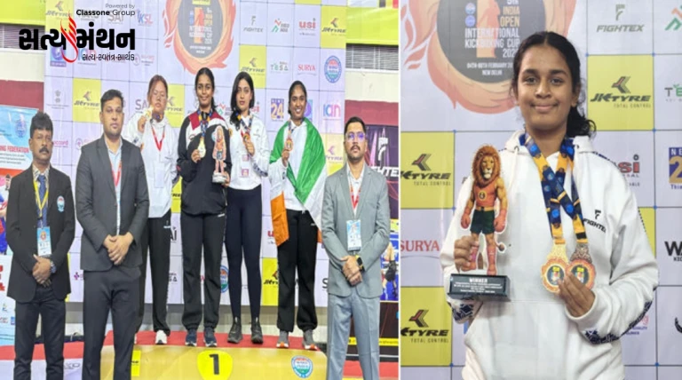 ઇન્ડિયન ઓપન કિકબોક્સિંગ કપમાં અક્ષદા દળવીનો ડબલ વિજય, સુવર્ણ અને કાંસ્ય પદક સાથે વડોદરાનું ગૌરવ વધાર્યું