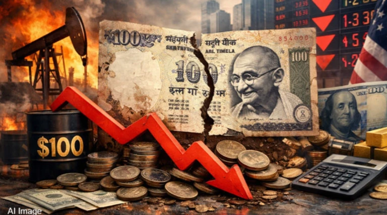 મિડલ ઈસ્ટના તણાવથી રૂપિયો દબાણમાં, ડૉલર સામે ઐતિહાસિક નીચલી સપાટીએ પહોંચ્યો
