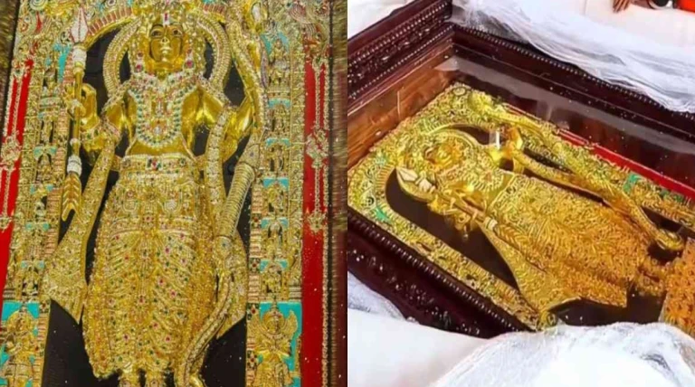 રામ મંદિર ‘અંગદ ટીલા’ પર 30 કરોડની રત્નજડિત સુવર્ણ રામલલા પ્રતિમા સ્થાપિત, કર્ણાટકના અજ્ઞાત ભક્તે ભેટ
