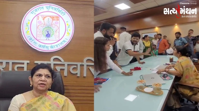 ગુજરાત યુનિવર્સિટી તોડફોડ મામલો: કુલપતિએ કાવતરું ગણાવી NSUI કાર્યકર્તાઓ સામે કડક પગલાંના આદેશ