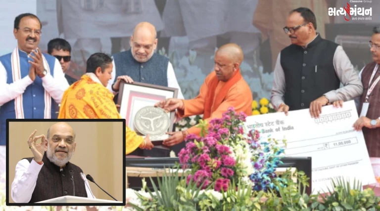 જય શ્રી રામના નારા સાથે અમિત શાહનું નિવેદન, યોગી સરકારથી ઉત્તર પ્રદેશમાં ઐતિહાસિક પરિવર્તન વિકાસ અને સુરક્ષા