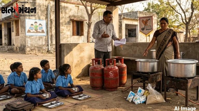 LPG ગેસની અછતનો પ્રભાવ શિક્ષણ પર: આણંદની શાળાએ મધ્યાહન ભોજન માટે વધારાના સિલિન્ડરની માગ કરી