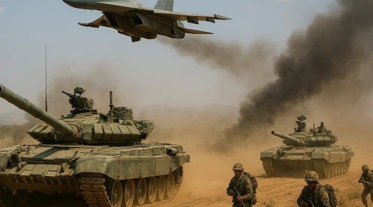 રાજસ્થાનના રણમાં 'ઓપરેશન ત્રિશૂલ' હેઠળ ભારતીય સેનાનું ભવ્ય યુદ્ધાભ્યાસ – ટેન્ક અને ફાઇટર જેટની ગર્જના સાથે રણ ધ્રુજ્યું