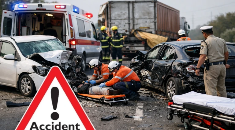 રાજ્યમાં માર્ગ અકસ્માતો વધતા ચિંતાજનક સ્થિતિ, રાજકોટ જિલ્લો ચોથા ક્રમે, એક વર્ષમાં 9200 અકસ્માત નોંધાયા