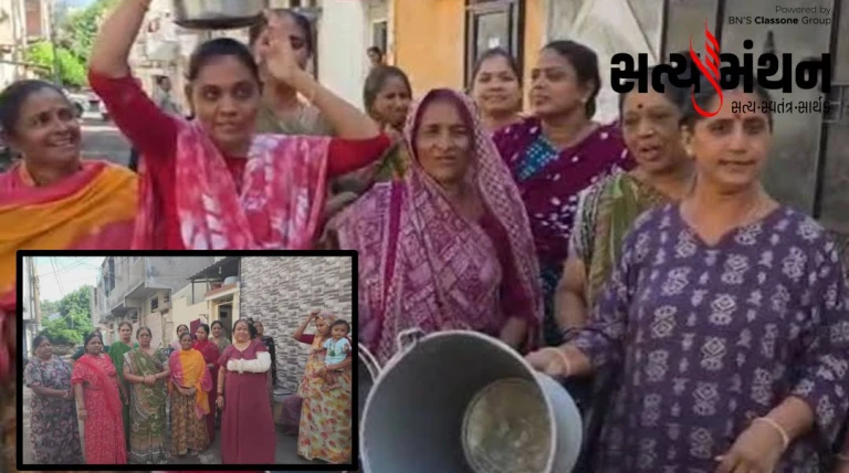 રાજકોટમાં પાણીકાપના પ્રથમ દિવસે જ વોર્ડ નં. 5માં મહિલાઓનો આક્રમક રોષ